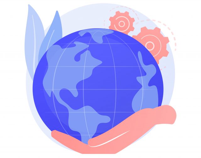 Earth Day abstract concept vector illustration.